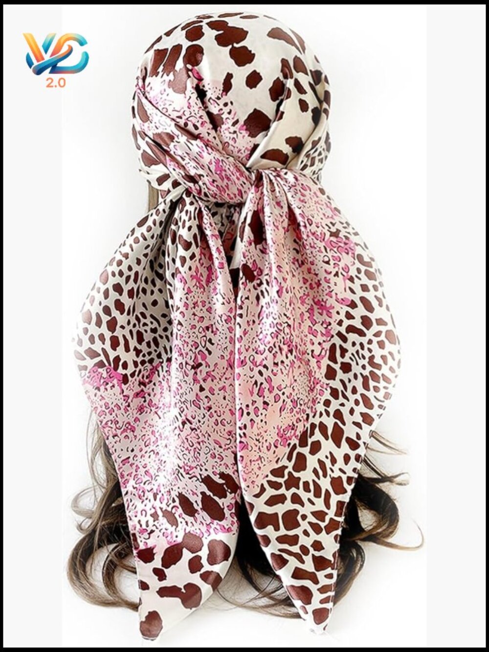 Silky Satin Large Square Head Scarf Fashion Hair Wraps Neck Scarves 35in